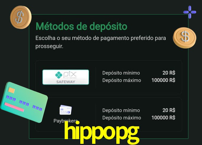 O cassino hippopg oferece uma grande variedade de métodos de pagamento